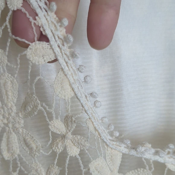 Fairycore Embroidered Lace Semi-sheer Dress Women's Size M* - Picture 8 of 11